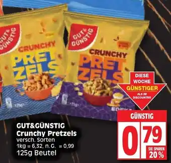 Edeka Gut & Günstig Crunchy Pretzels 125g Beutel Angebot