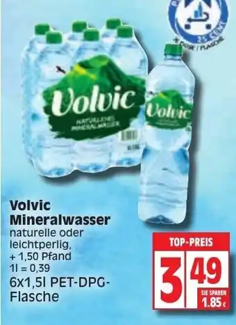 Edeka Volvic Mineralwasser 6x1,5L Angebot