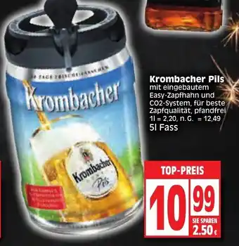 Edeka Krombacher Pils 5L Fass Angebot