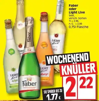 Edeka Faber oder Light Live Sekt 0,75 L Flasche Angebot