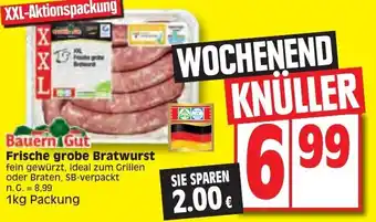 Edeka Bauern Gut Frische grobe Bratwurst 1kg Packung Angebot