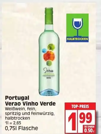 Edeka Portugal Verao Vinho Verde 0,75L Angebot