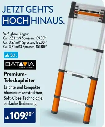 Aldi Süd Batavia Premium Teleskopleiter Angebot