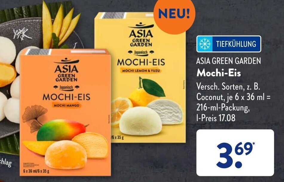 Asia Green Garden Mochi Eis 216 ml Angebot bei Aldi Süd