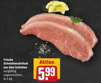 REWE Frische Schweineschnitzel aus dem Schinken 1 kg Angebot