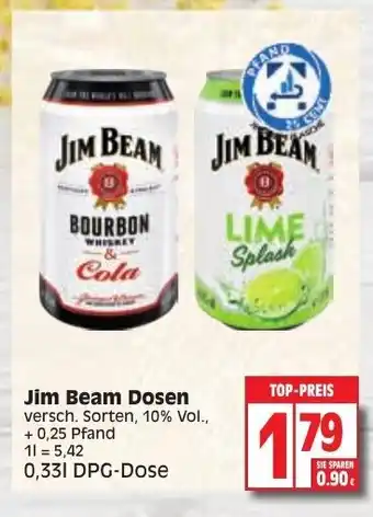 Edeka Jim Beam Dosen 0,33L Angebot