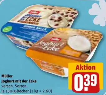 REWE Müller Joghurt mit der Ecke 150 g Becher Angebot