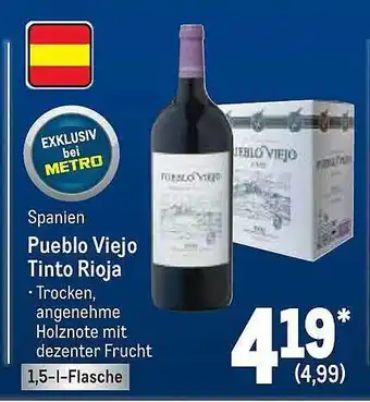 METRO Spanien pueblo viejo tinto rioja Angebot