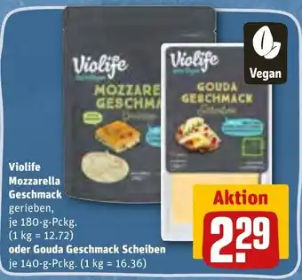 REWE Violife Mozzarella Geschmack 180 g oder Gouda Geschmack Scheiben 140 g Pckg. Angebot