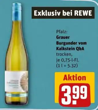 REWE Grauer Burgunder vom Kalkstein QbA 0,75 L-Fl. Angebot