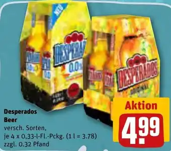 REWE Desperados Beer 4x0,33 L-Fl. Angebot