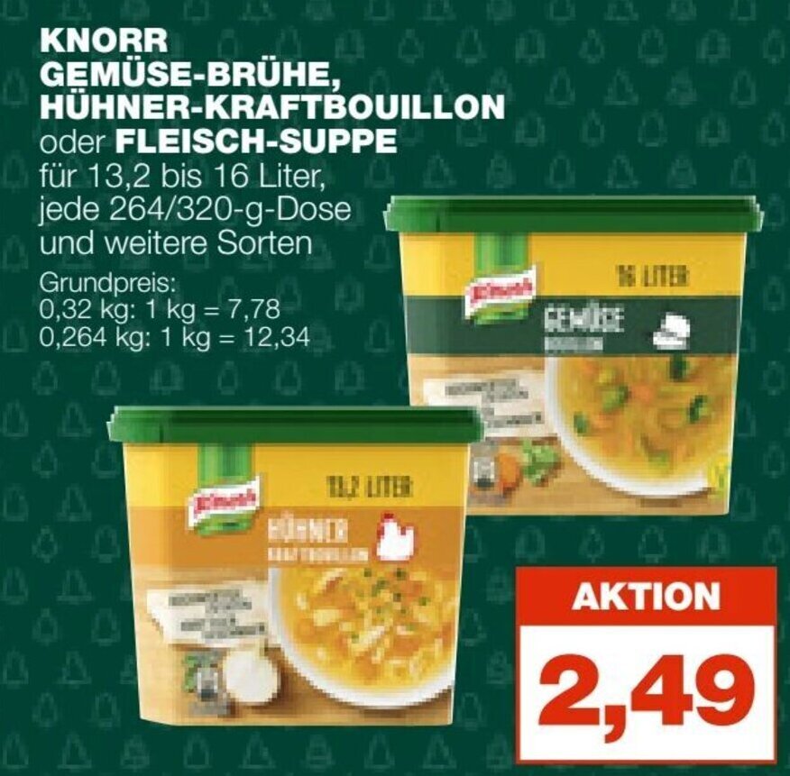 Knorr GemuseBruhe, HuhnerKraftbouillon o. FleischSuppe Angebot bei mein real