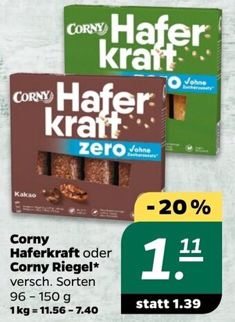 NETTO Corny Haferkraft oder Corny Riegel 96-150 g Angebot