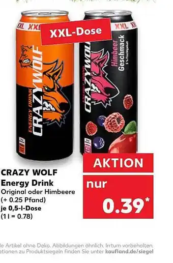 Kaufland CRAZY WOLF Energy Drink Angebot