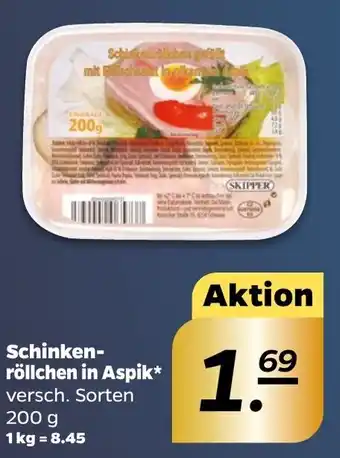 NETTO Schinken röllchen in Aspik 200 g Angebot