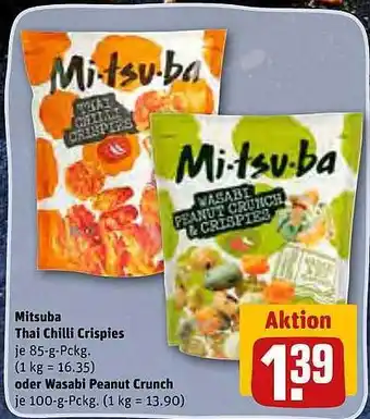 REWE Kaufpark Mitsuba thai chili crispies oder wasabi peanut crunch Angebot