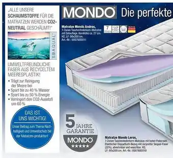 Opti Wohnwelt Matratze mondo leros Angebot