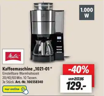 Lidl Melitta kaffeemaschine Angebot