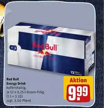 REWE Kaufpark Red bull energy drink Angebot