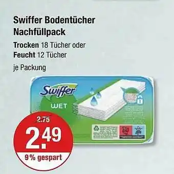 V Markt Swiffer bodentücher nachfüllpack Angebot