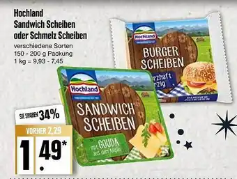 Edeka Hochland sandwich scheiben oder schmelz scheiben Angebot