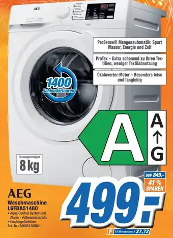 Expert Technomarkt AEG Waschmaschine L6FBA51480 Angebot