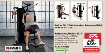 Lidl Hammer Kraftstation ,,Ferrum TX2 II" Angebot