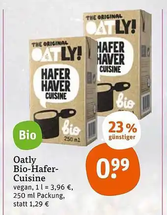 tegut Oatly bio-hafer-cuisine Angebot