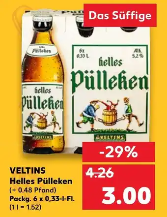 Kaufland Veltins Helles Pülleken 6x0,33L Angebot