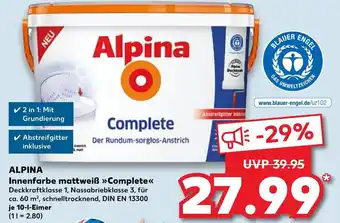 Kaufland Alpina Innenfarbe mattweiß Complete Angebot