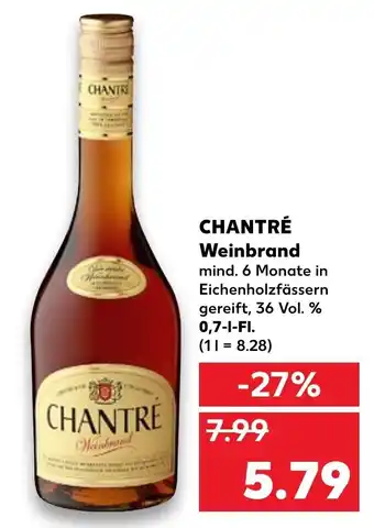 Kaufland Chantré Weinbrand 0,7L Angebot