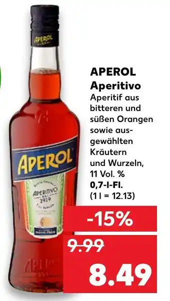 Kaufland Aperol Aperitivo 0,7L Angebot