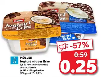 Kaufland Müller Joghurt mit der Ecke 115-150g Becher Angebot