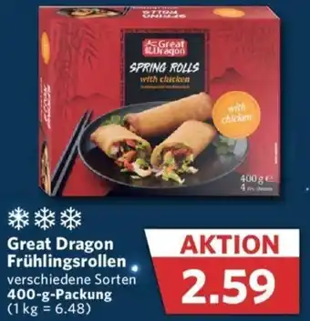 Combi Great Dragon Frühlingsrollen 400 g Packung Angebot