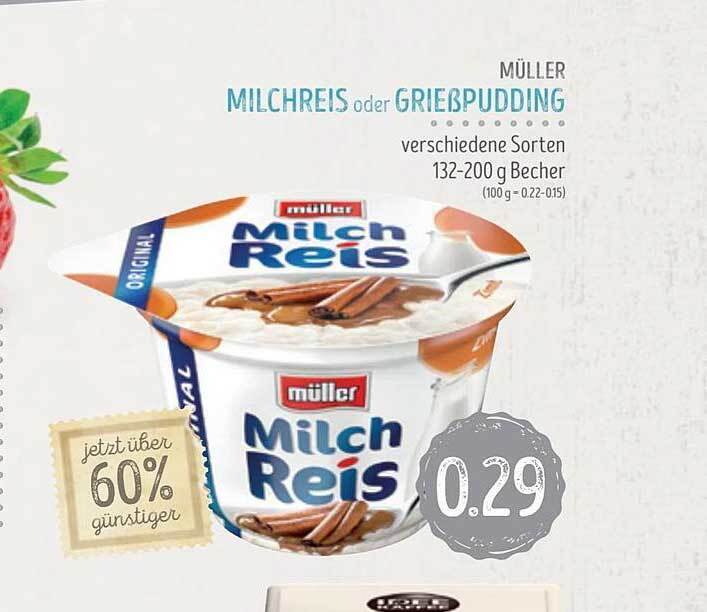 Müller milchreis oder grießpudding Angebot bei Edeka Struve