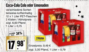 Edeka Frischemarkt Coca-cola cola oder limonaden Angebot