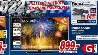 Expert Klein Roku express hd streaming-player oder panasonic led tv tx-50lxx889 Angebot