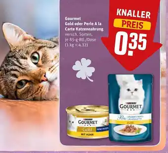 REWE Gourmet gold oder perle a la carte katzennahrung Angebot