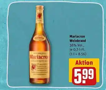 REWE Kaufpark Mariacron weinbrand Angebot