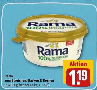 REWE Kaufpark Rama zum streichen, backen & kochen Angebot