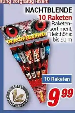 CENTERSHOP Nachtblende 10 raketen Angebot