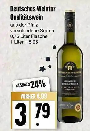 Edeka Deutsches weintor qualitätswein Angebot