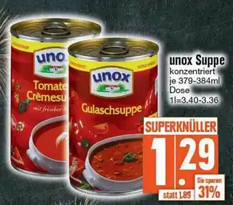 Edeka Unox suppe konzentriert Angebot