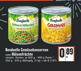 Edeka Bonduelle gemüsekonserven oder hülsenfrüchte Angebot