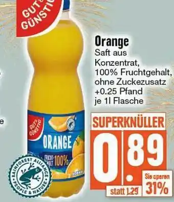 Edeka Gut & günstig orange saft aus konzentrat Angebot