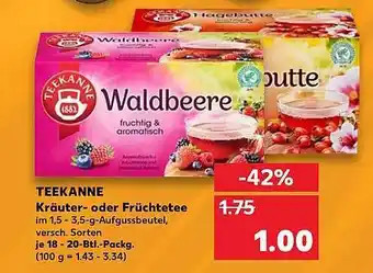 Kaufland TEEKANNE Kräuter oder Früchtetee Angebot