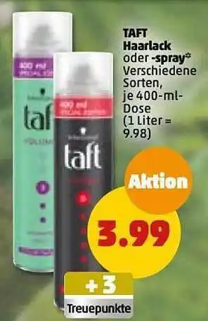 PENNY Taft haarlack oder -spray Angebot