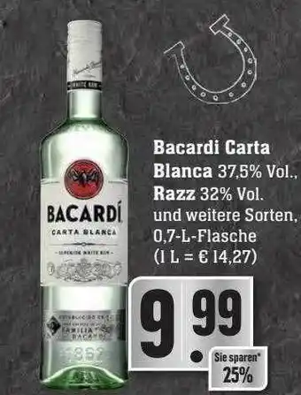 Scheck-in-Center Bacardi carta blanca oder razz Angebot