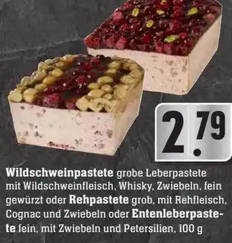 Scheck-in-Center Wildschweinpastete, rehpastete oder entenleberpastete Angebot