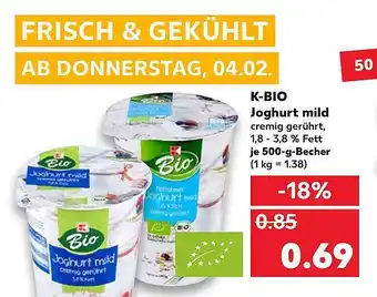 Kaufland K-BIO Joghurt mild Angebot